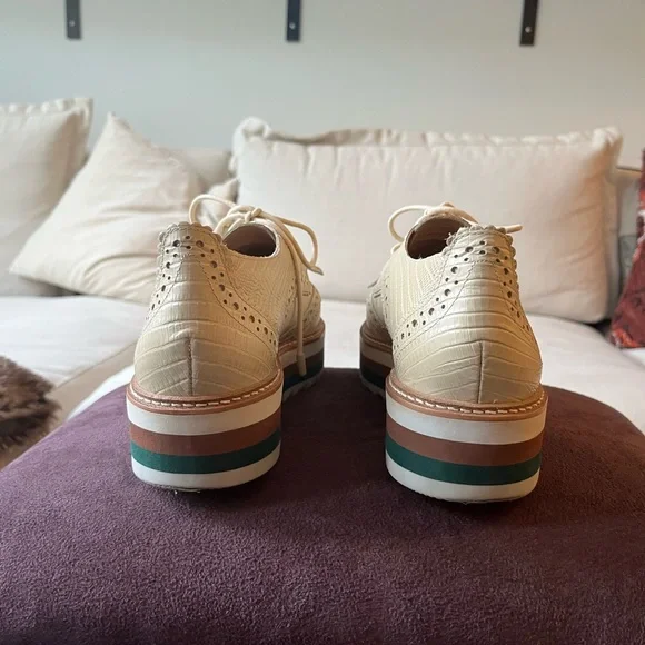 Zimmermann Cream Platform with Brogue Detailing - Picture 7 of 8